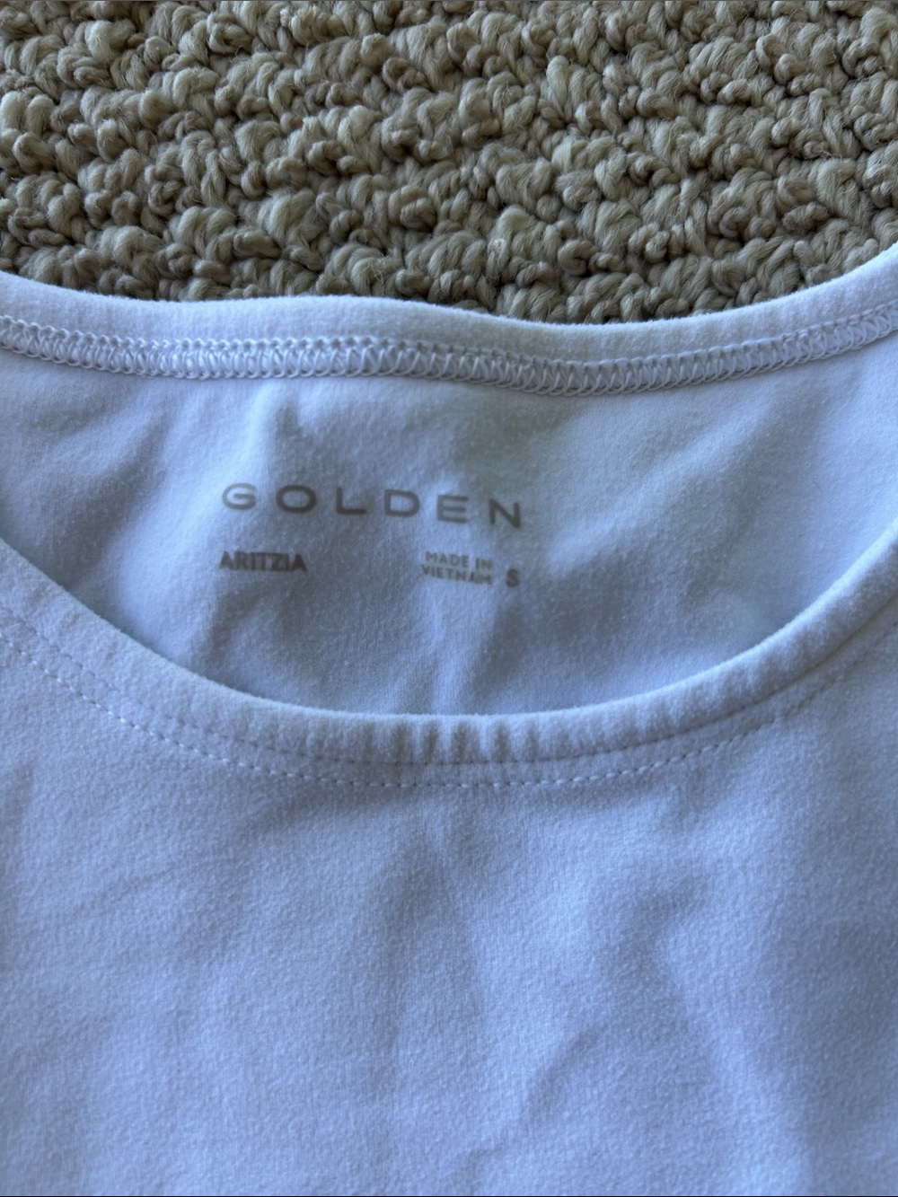 White Long-Sleeve Cropped Top - TNA golden - Picture 2 of 3